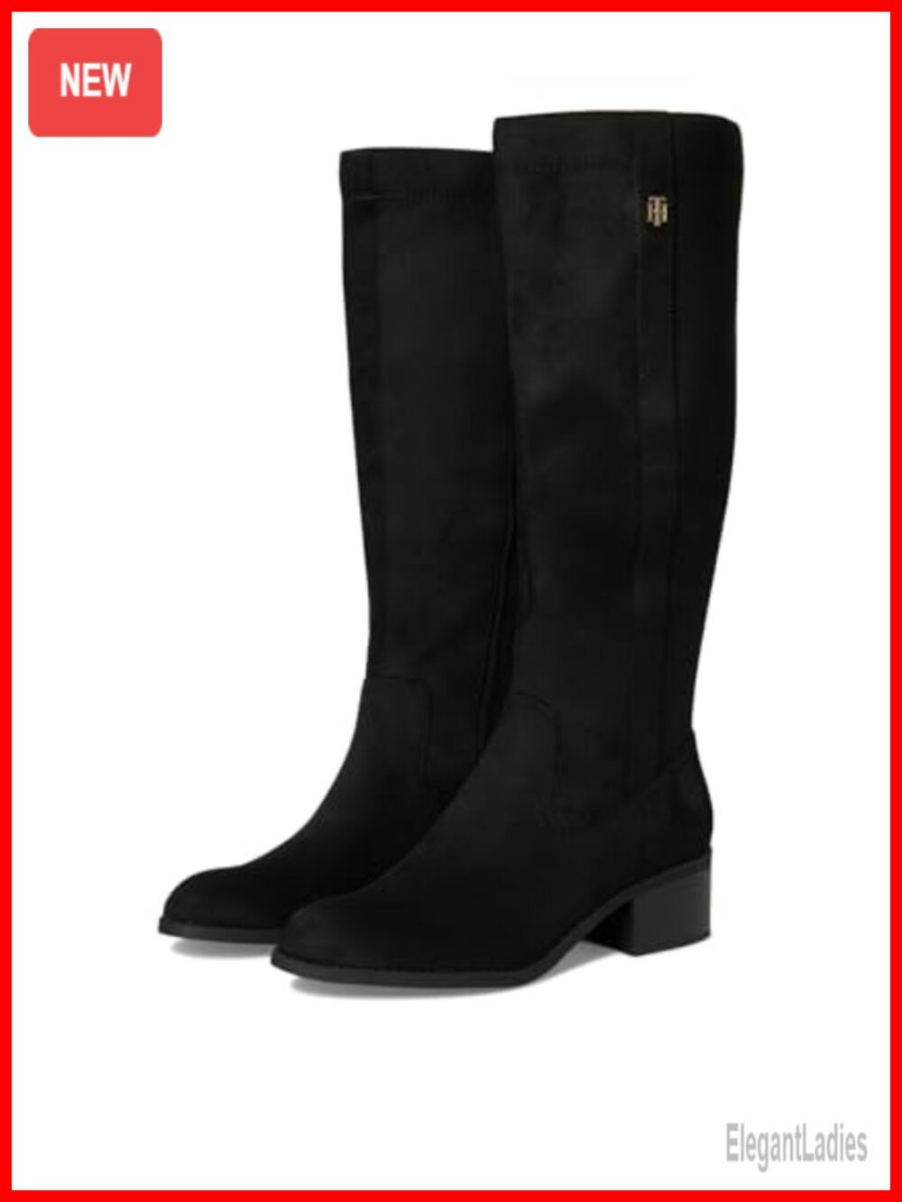 Pointed Toe Block Heel EVA Knee High Equestrian Boots